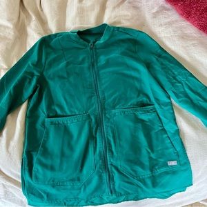 Figs Hunter Green Bellery Scrub Jacket